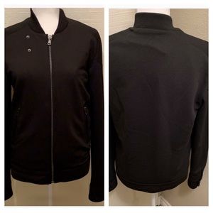 Zara Black Zip Up Bomber Jacket